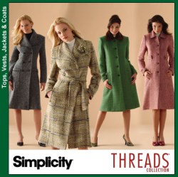 4403 Simplicity UNLINED COAT BUTTONS OR NOT, BELT PATTERN 8-16 or 16-24 choice uncut